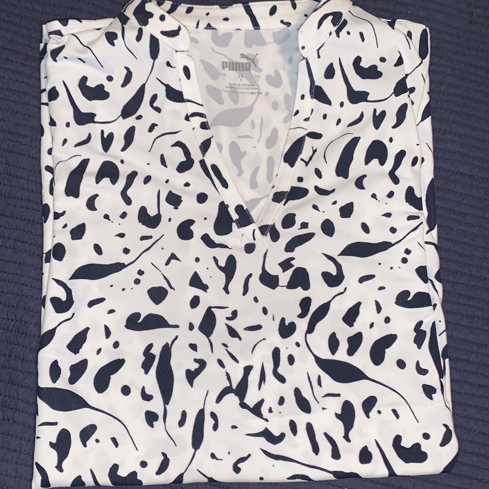 ⛳️ Puma CHELSEA CLOUDSPUN LEAF PRINT SLEEVELESS POLO SHIRT golf